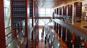 Overlooking the Main Library exhibit space